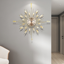 Mute Nordic personality creative clock modern simple light luxury fashion wall clock modern clock home living room bedroom