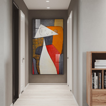 Picasso Abstract gangway corridor wall vertical version modern minimalist living-room hanging painting crystal porcelain painting Nordic Xuanguan decorative painting