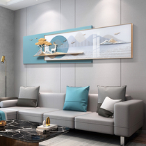 New high-end atmospheric living room sofa background wall decoration painting modern simple bedroom bedside banner hanging painting customization