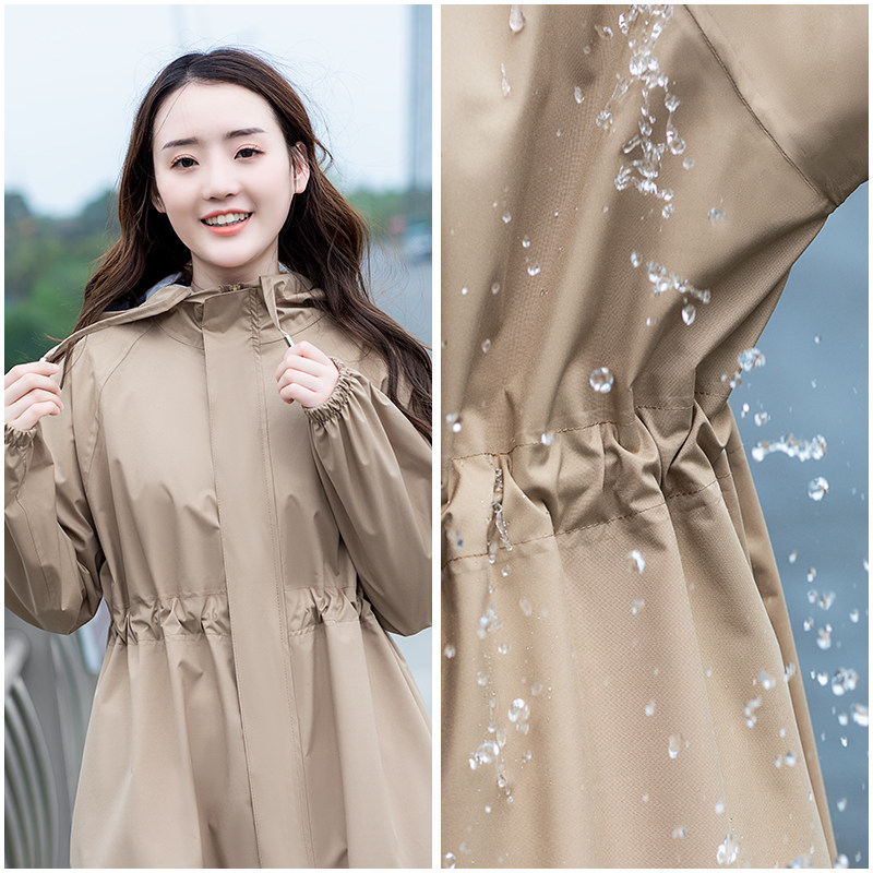 Japanese gp raincoat long body ladies coat waterproof adult students cute electric car windproof cape