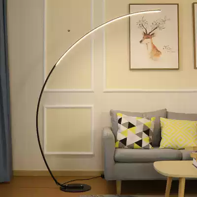 Floor lamp living room simple modern vertical led creative personality Nordic Net red bedroom study ins fishing lamp