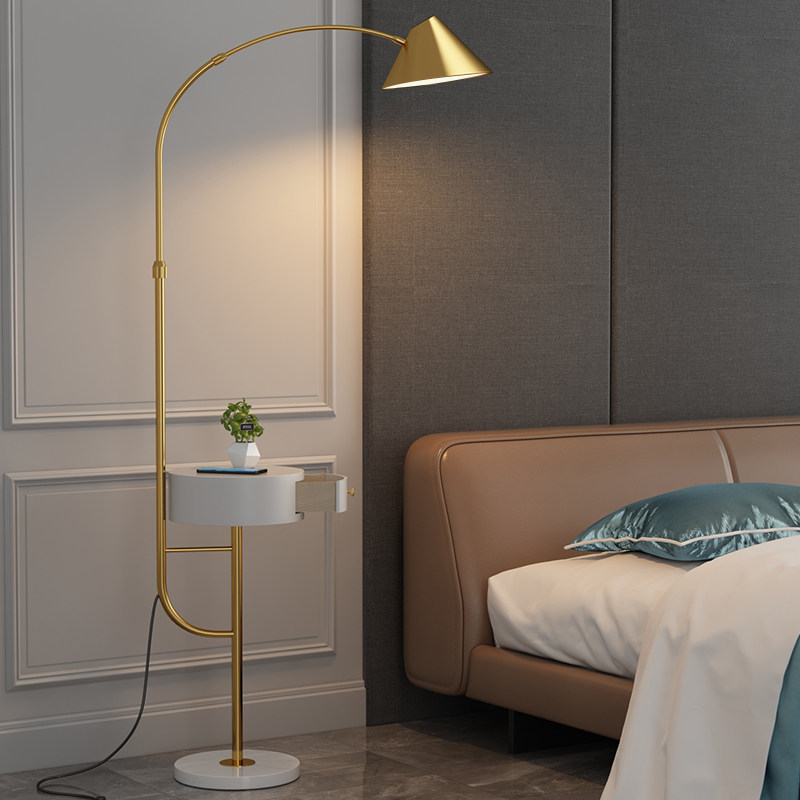 Floor Lighting Room Simply Modern Nordic Red Bed Lights Creative Bedroom Drawer Tea Fishing Lights