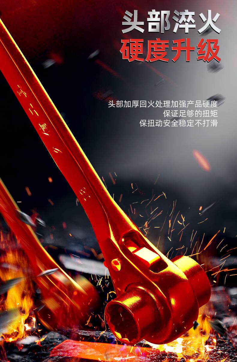 Принадлежности для шитья 工业级全套快速crv尖尾棘轮扳手 多功能双向19-21mm尖尾棘轮扳手 European style flower