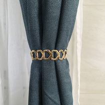 Light luxury curtain strap Alloy buckle tether Metal strap Net red ins Nordic creative tie rope pair