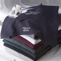 No trace warm coat men plus velvet thickened Fever v collar solid color base shirt underwear long sleeve T-shirt men autumn and winter tide