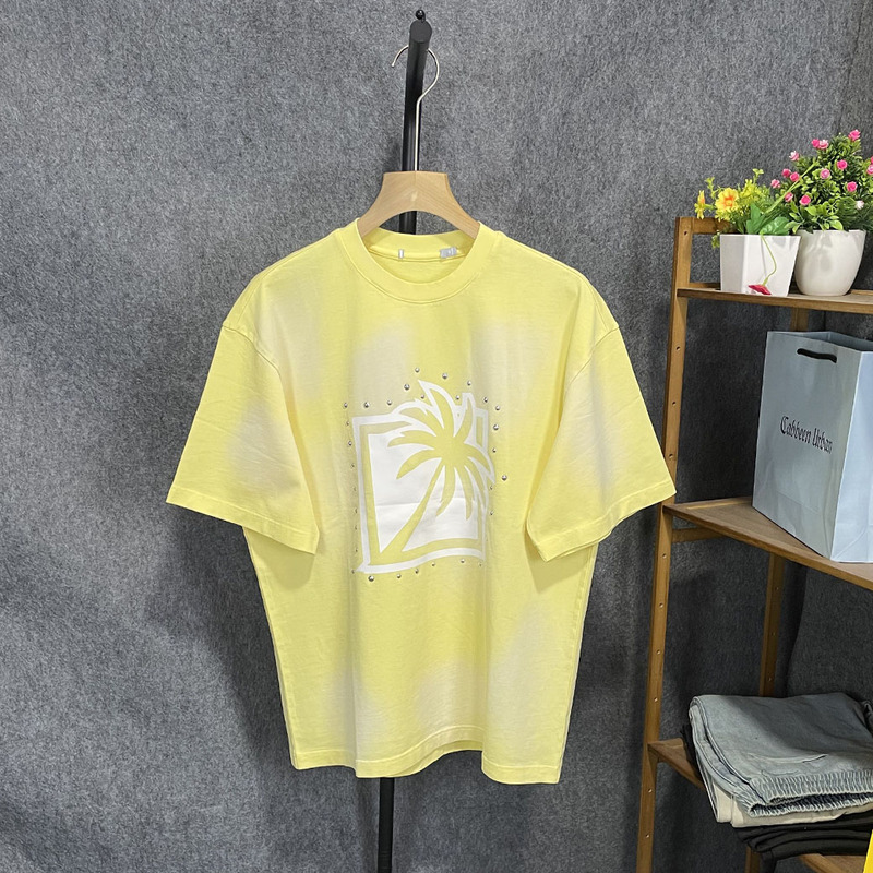 Kajia Cut Label Men's Summer New Fashion Gradient Color Loose Trendy Printed Round Neck Short Sleeve T-Shirt Top 1299 Kajia Cut Label Men's Summer New Fashion Gradient Color Loose Trendy Printed Round Neck Short Sleeve T-Shirt Top 1299