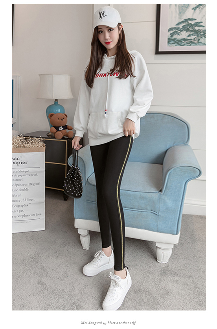 Vẻ đẹp năng động quần size lớn 2018 mới mùa đông chất béo mm legging 200 pounds quần eo cao quần lọt khe quần bò nữ đẹp