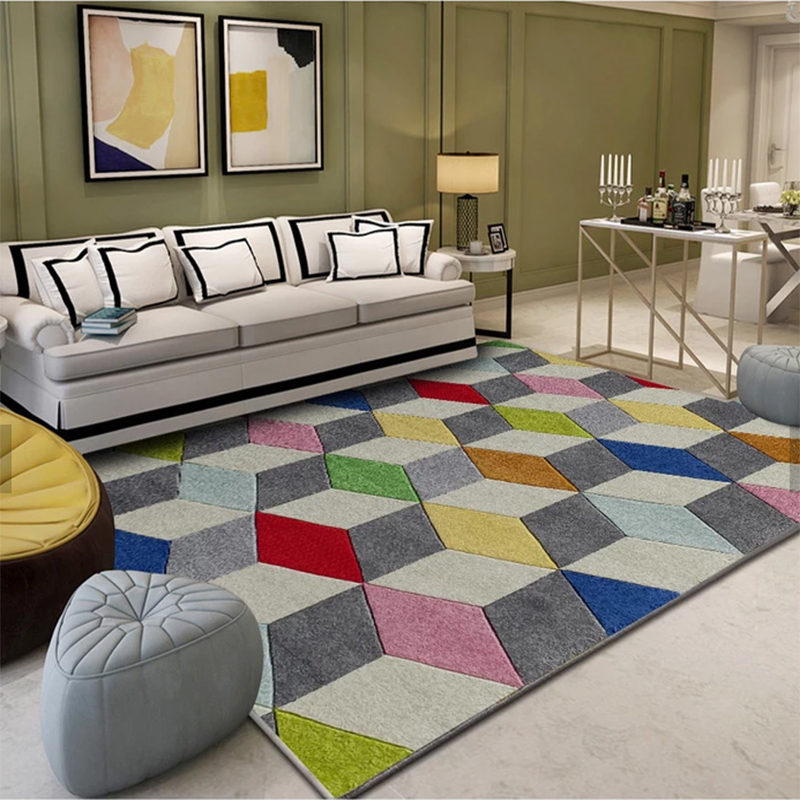 Phong cách châu Âu thảm sàn sofa phòng khách bảng mat phòng ngủ thảm thảm bên cạnh giường tatami nhà hình chữ nhật phòng - Thảm thảm long