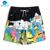 Cover waves Monster Party seaside resort beach pants men quick-dry anti-splashing casual shorts flat corner swimming trunks