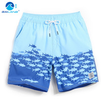 Cover waves beach pants men quick-drying loose size printed casual shorts hot spring shorts mens boxer swimming trunks lined