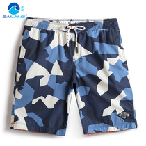 Cover waves beach pants mens New Tide casual shorts mens summer personality print retro camouflage breathable slim five-point pants