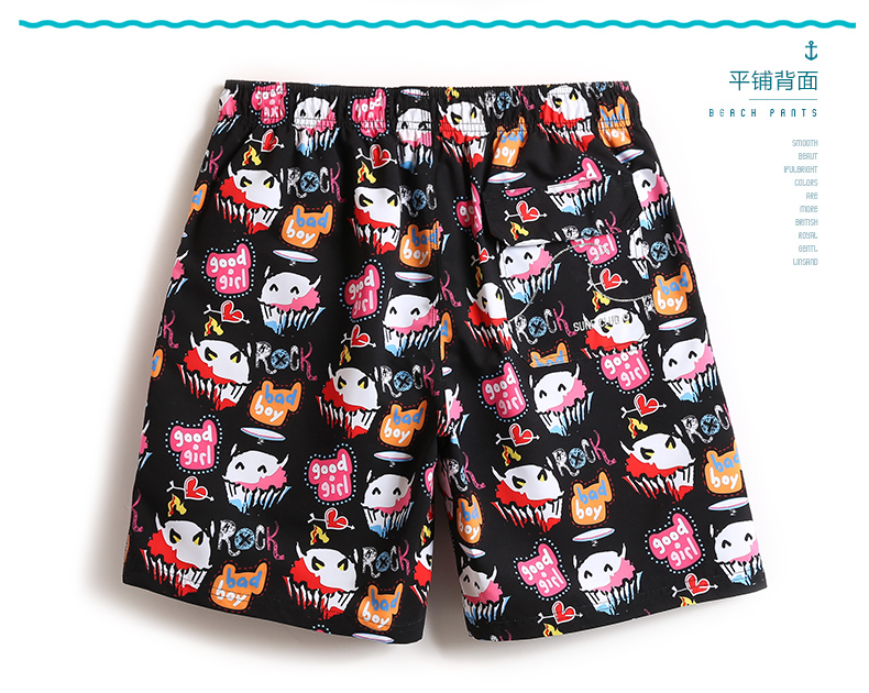 Gailang phim hoạt hình quần đi biển nam quần nhanh khô nhanh bên bờ biển kỳ nghỉ quần short suối nước nóng đấm bốc quần bơi với lót 	quần đi biển tre em	