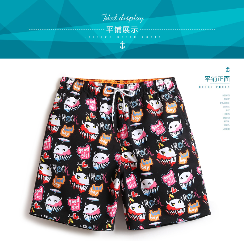 Gailang phim hoạt hình quần đi biển nam quần nhanh khô nhanh bên bờ biển kỳ nghỉ quần short suối nước nóng đấm bốc quần bơi với lót 	quần đi biển tre em	