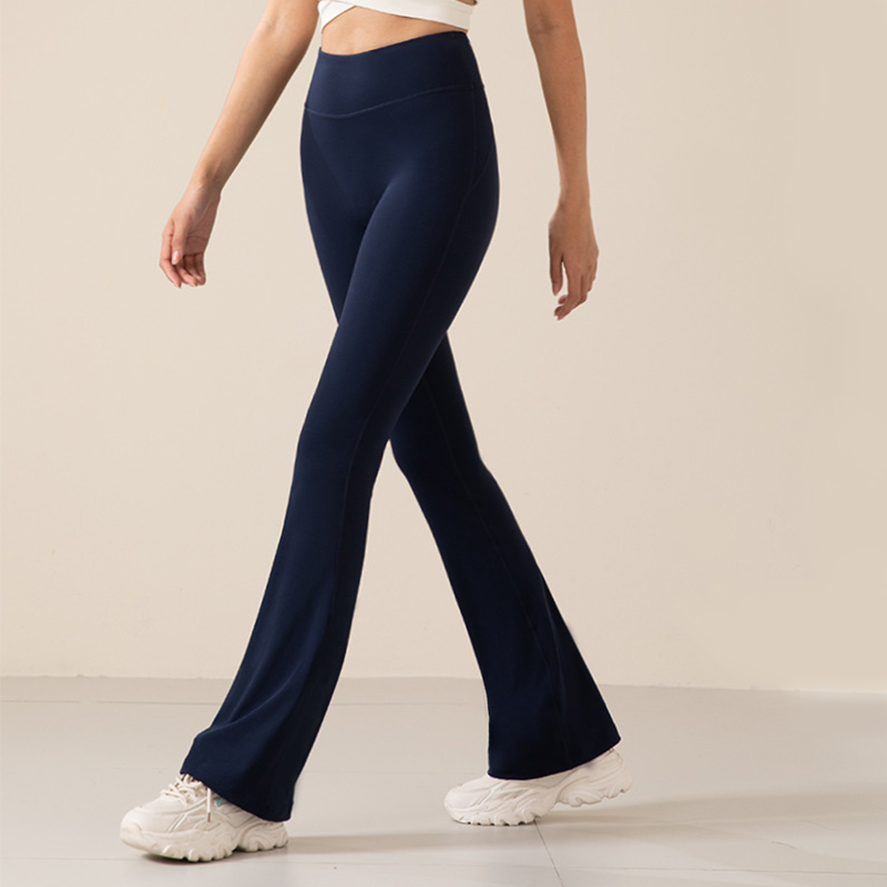 Nylora Nude-Feel Yoga Flared Pants for Women, No Awkwardness, Tight-Fitting, Butt-Lifting, Tummy-Tucking, Stretchy High-Waisted Running Sports Pants