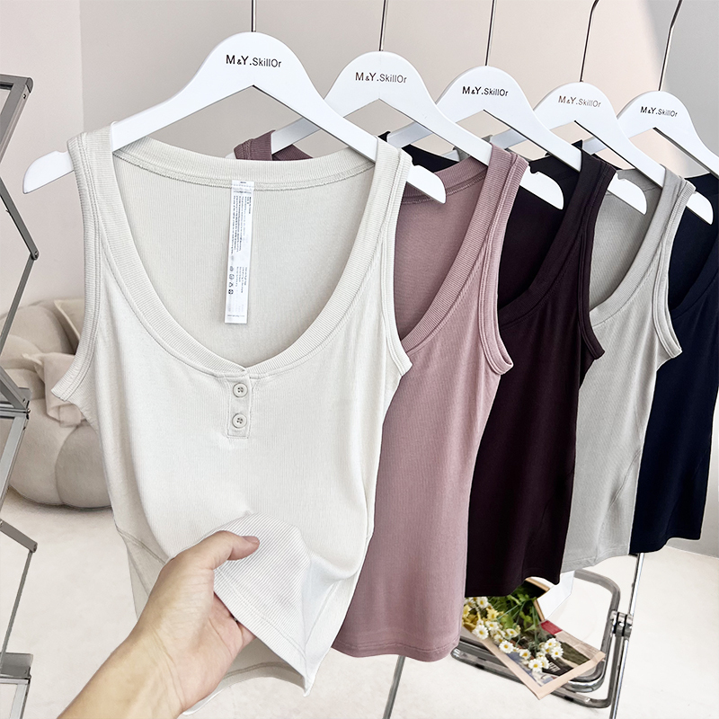 Cabinet-Quality! Lulu's Same Style Hold Henry Ribbed Tank Top, Modal Slimming Sleeveless Inner Layer Camisole