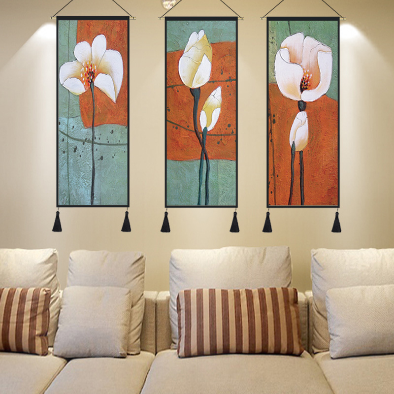 Tấm thảm bông và vải lanh Bắc Âu in tranh hiên phòng ngủ phòng khách treo tường vải trang trí tranh vải tấm thảm Thảm treo tường có lớn