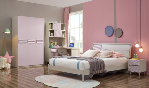 Full Friends Home Modern minimalist Teens Mall the same Children's bed Double beds 1 2 m 1 5 m 860301