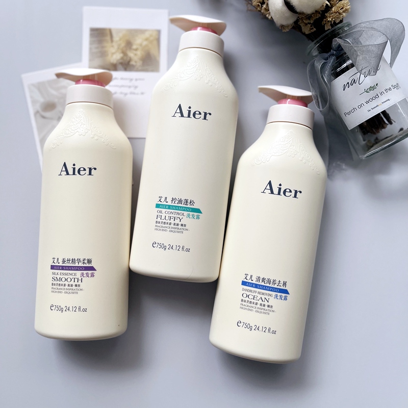Aier Shampoo and Body Wash Essential Oil Fragrance Refreshing Sea Nourishing Anti-Dandruff Silk Smooth Essence Freesia Bluebell