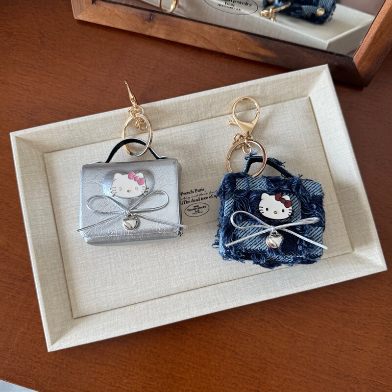 Cartoon Cute Earphone Storage Bag, Portable, Versatile, Fashionable, Retro Leopard Print Trendy Bag Pendant, Keychain