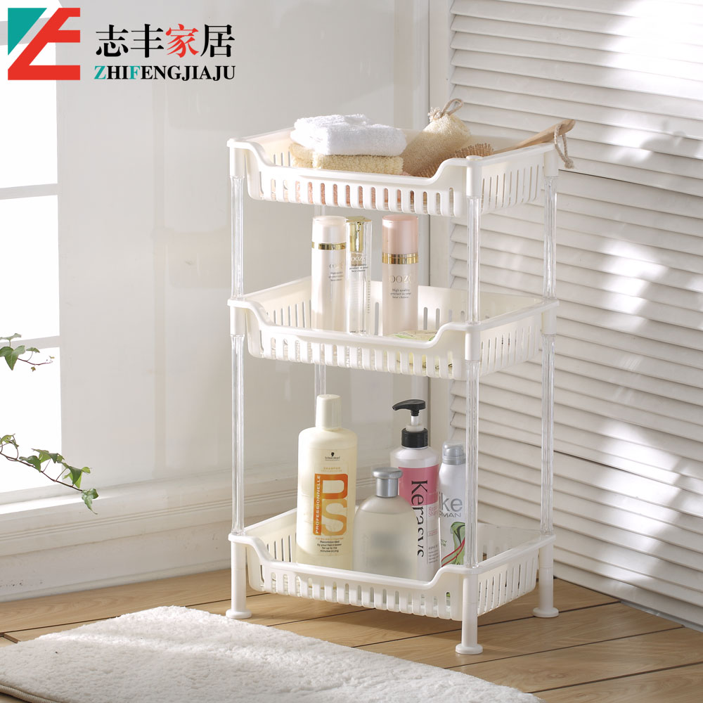 Zhifeng Home Kim Lihan Kitchen Bathroom Three Layers of Shelves Plastic Home Storage Finishing Racks