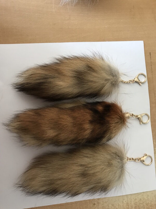 15cm Long and Small Red Fox Natural Eco-Friendly Color Cute Bag Keychain Fur Fox Tail Pendant Real Fur