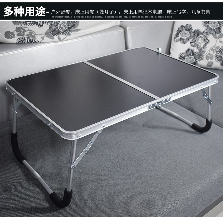 Bàn di động máy tính xách tay bàn lười biếng với ánh sáng gấp nhỏ bàn nhỏ học tập ký túc xá - Bàn bàn học gỗ tự nhiên