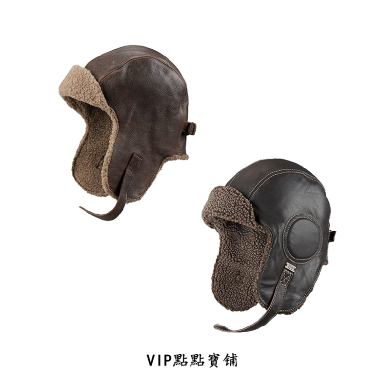 US Imports Canada FRR Retro Cow Leather Cashmere Pilot Winter Warm Baotou Cap Hunters Hat