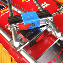 Customized extended long glass double door shop handle long mortise lock Pirate copper core lock dust cover