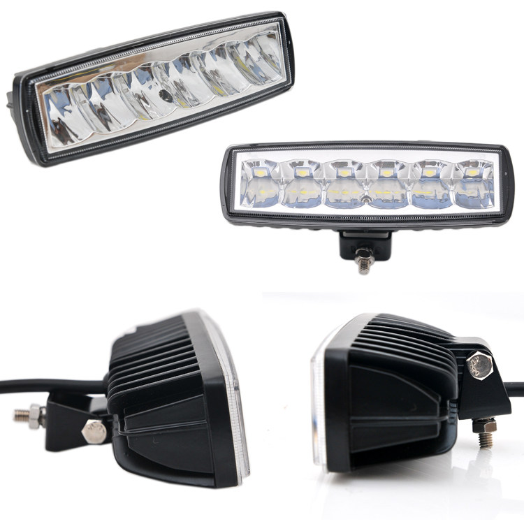 Car led Spotlight Truck 12v24v Strong Light 18W YelloW Light Headlight Off-road Vehicle Long-range Paving Light Mid-grid Fog Light