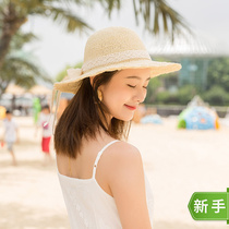 New mommy hand for summer cool large eaves hat relieving stuffy hand diy woven hair thread lace thread crochet hat material bag