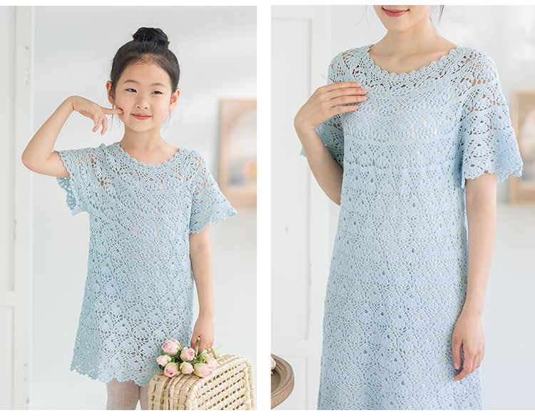 Плетеный крючок для вязания для матери и ребенка ручной работы, клубок пряжи, шелковые нитки, набор материалов, DIY, семейный стиль 