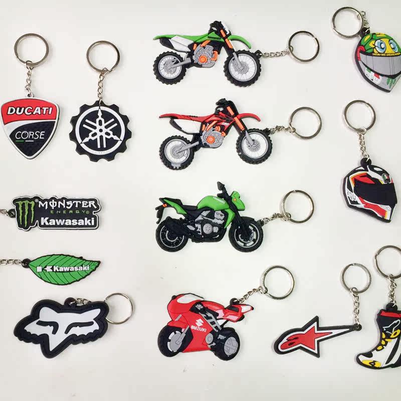 Kawasaki Motorcycle Nylon Lanyard Keychain – Pendant Gift – Black/Green