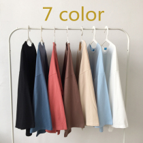 Spring Dress T-shirt Woman Long Sleeve 2022 New Pure Cotton Loose Inner Hitch Undershirt Trumpeter Sleeve Head Round Collar Blouse