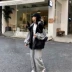 Mùa xuân và mùa thu Phiên bản Hàn Quốc của phong cách Harajuku bf lỏng hoang dã đẹp trai khâu mũ trùm đầu pu xe máy áo khoác da ngắn áo khoác nữ sinh viên Quần áo da