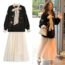 Pregnant women autumn suit fashion model 2021 New Year tide mom foreign style fashion spring and autumn pregnant women dress