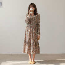 Pregnancy woman dress in spring dress Korean version Fashion display slim fit in long sleeves Long Sleeves Pure Cotton Pregnant Woman With Dress Damp