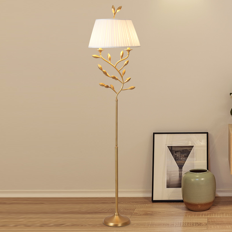 American minimalist art floor lamp personality luxury living room full copper lamp creative bedroom bedside floor lamp