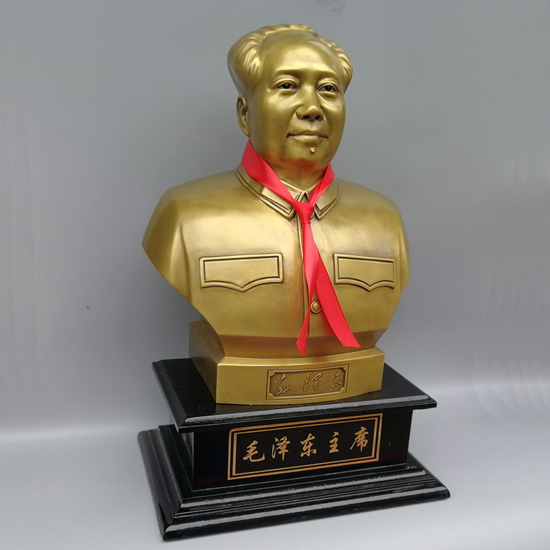 Mao Grandpa Pure Bronze Chairman put on the home living room office dining room desktop sculpture decoration of great people