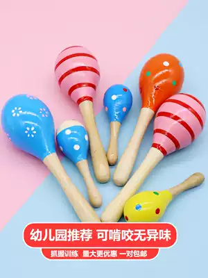 Baby sand hammer Baby early education music Percussion Sand ball Children rattling grip Chasing sight and hearing training toy