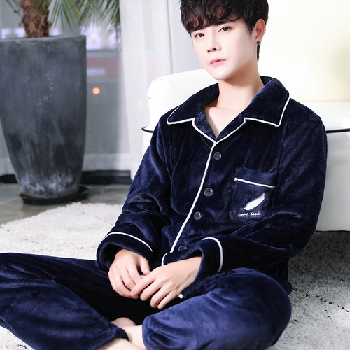 Демисезонная фланелевая пижама, коралловый бархатный демисезонный утепленный лонгслив, большой размер