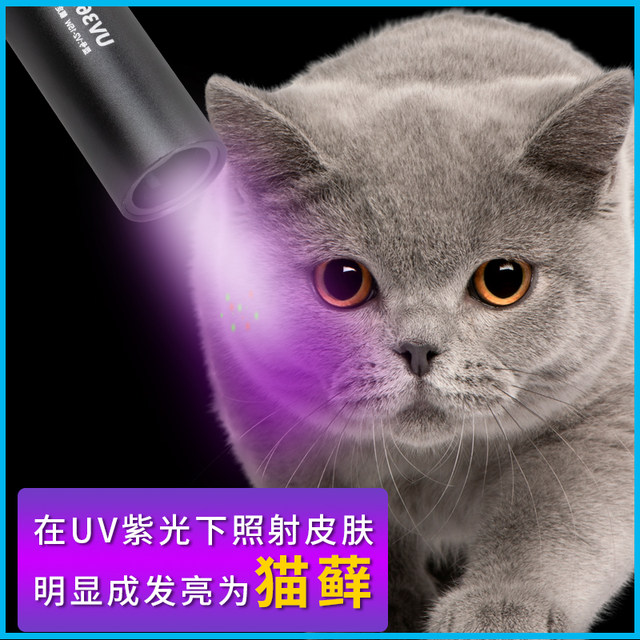 Aflatoxin Wood's detection lamp 365nm fluorescent agent cat moss lamp LED black mold fungus detection flashlight