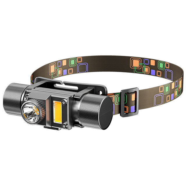 Smile Shark 510C Dual-Light Headlamp Aluminum Alloy Outdoor Rechargeable Head-Mounted Light Bicycle Front Light Cycling Lighting