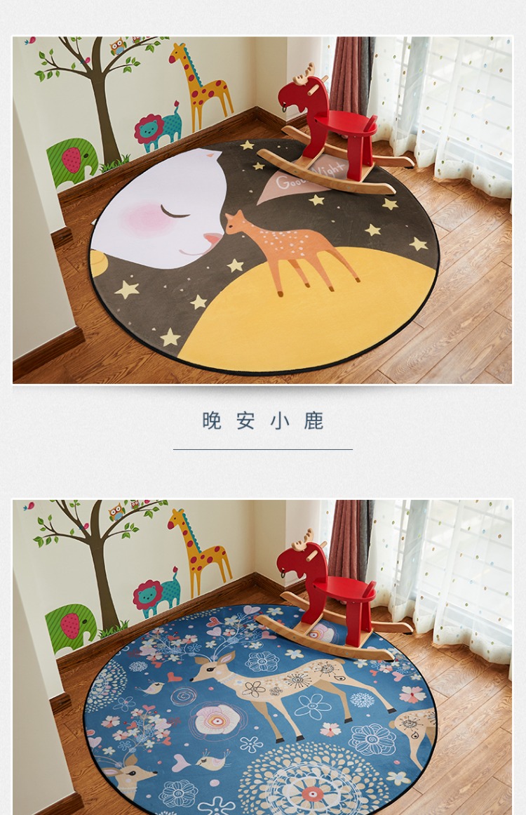 phòng khách tròn cà phê phòng ngủ máy tính bảng ghế cạnh giường ngủ thảm giỏ thảm phòng ngủ thảm phim hoạt hình cho trẻ em - Thảm thảm cầu thang