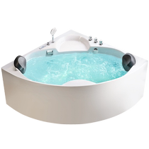 Guogan double couple fan-shaped bathtub constant temperature heated acrylic triangle bathtub small apartment 1 2-1 5 meters 121