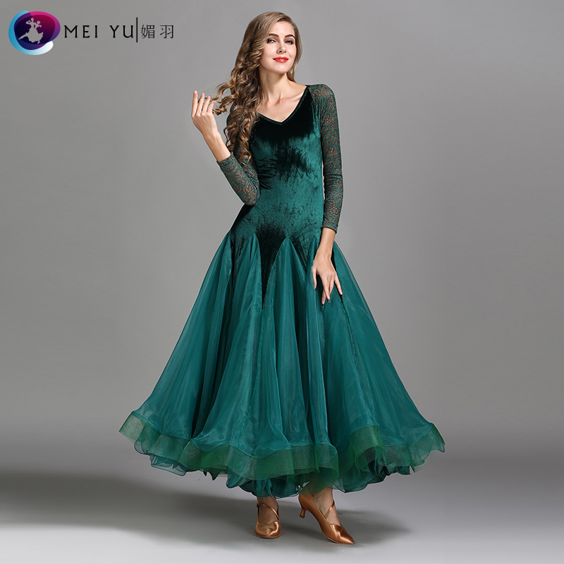 Mei Yu Soul Town store modern dance skirt big skirt velvet dress MY786 national standard dance costume waltz