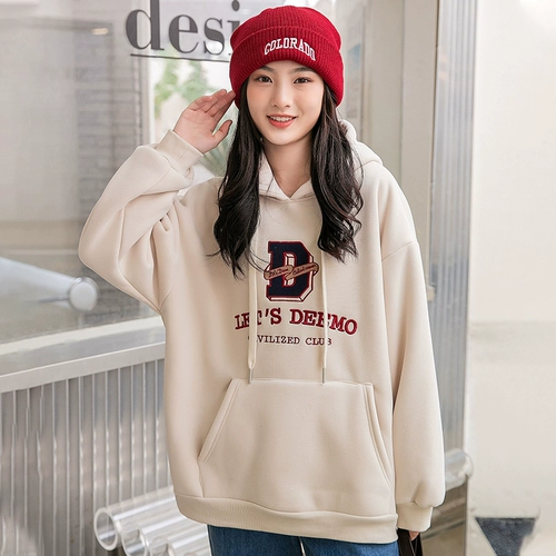 Демисезонная модная утепленная толстовка, 2023, городской стиль, в западном стиле, подходит для подростков, для средней школы