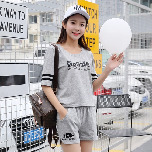 蝶怡人 Комплект для школьников, спортивная летняя одежда с круглым воротником, короткий рукав