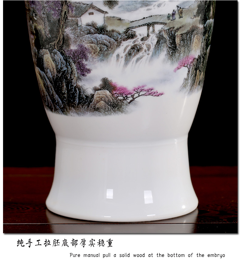 Jingdezhen ceramics I and contracted 70 cm high landing big vase furnishing articles home office sitting room adornment