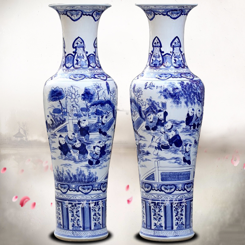 The sitting room of large ceramic vase hand - made lad jingdezhen porcelain porcelain gifts big yards place decoration