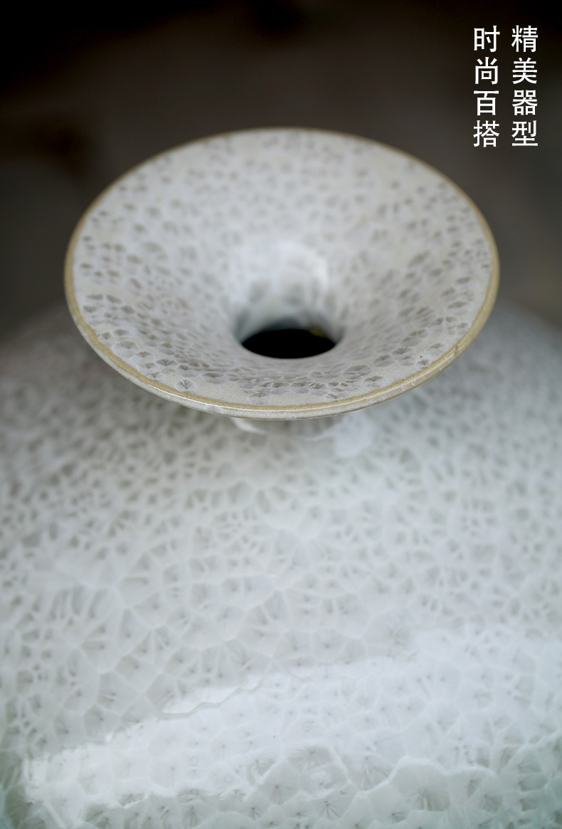 Jingdezhen ceramic up porcelain crystalline glaze contracted sitting room of large modern vase vase decoration furnishing articles